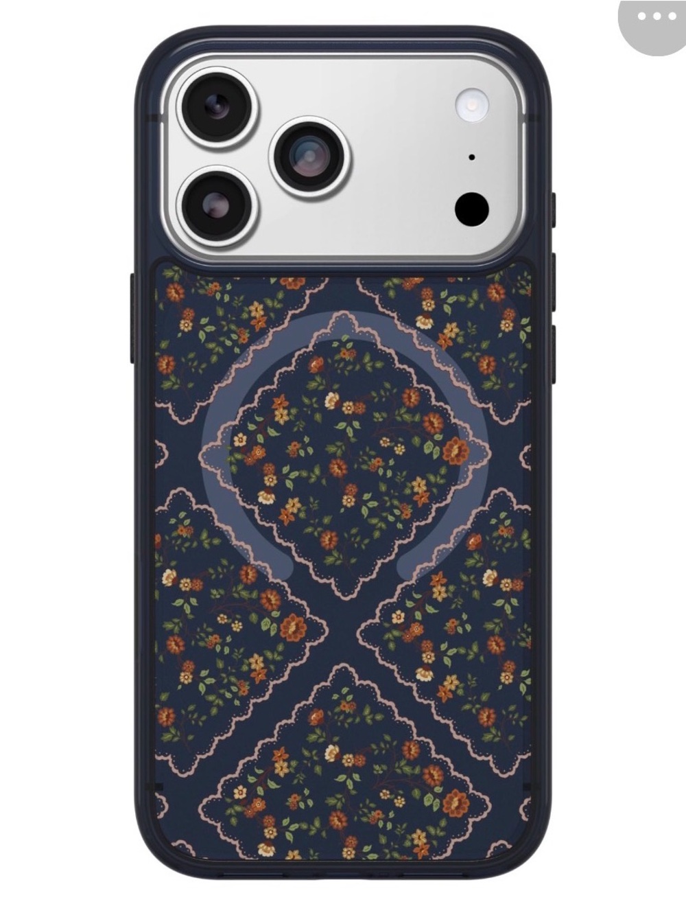 OtterBox iPhone 17 Pro Max Symmetry Series Clear Case Blue Floral